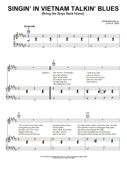 Produktbild zu: Singin' In Vietnam Talkin' Blues (Bring The Boys Back Home)