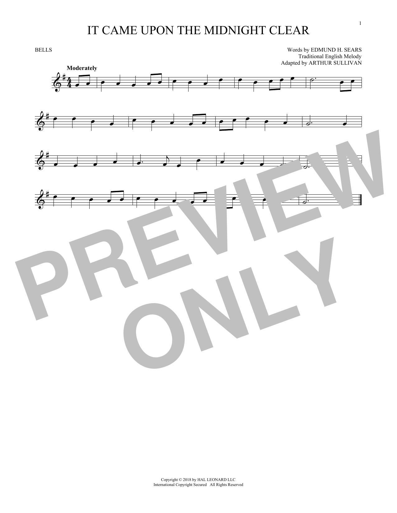 Produktgalerie: Seite 1 von 1 It Came Upon The Midnight Clear, Traditional English Melody, Percussion