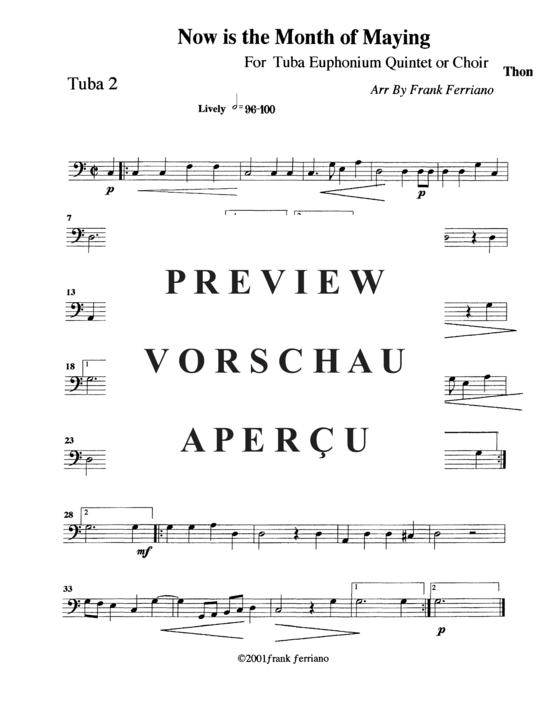Produktgalerie: Seite 15 von 16 Two Morley Madrigals , , (Tuba Quartett/Quintett EETT + EETTT)