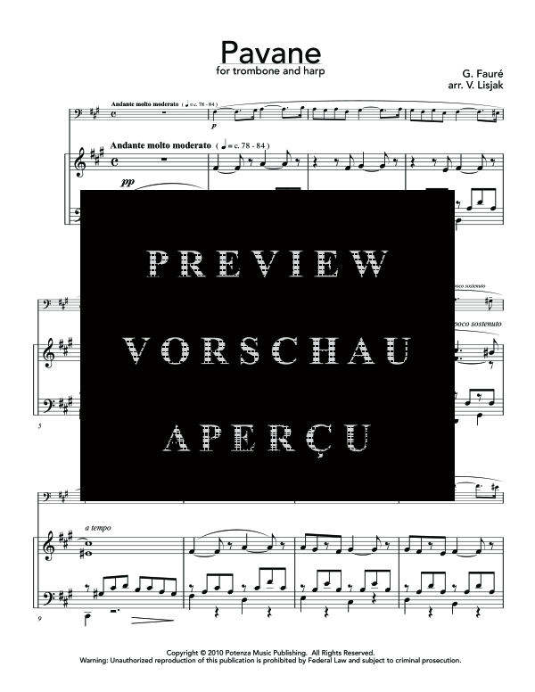 Produktgalerie: Seite 9 von 11 Pavane, , (Euphonium und Harfe)