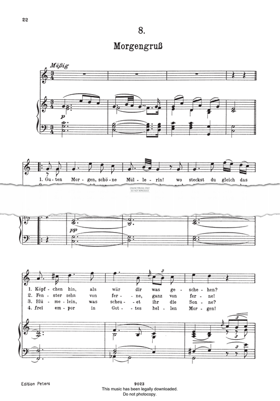 Produktbild zu: Morgengruß (from 'Die Schöne Müllerin Op.25 D795')