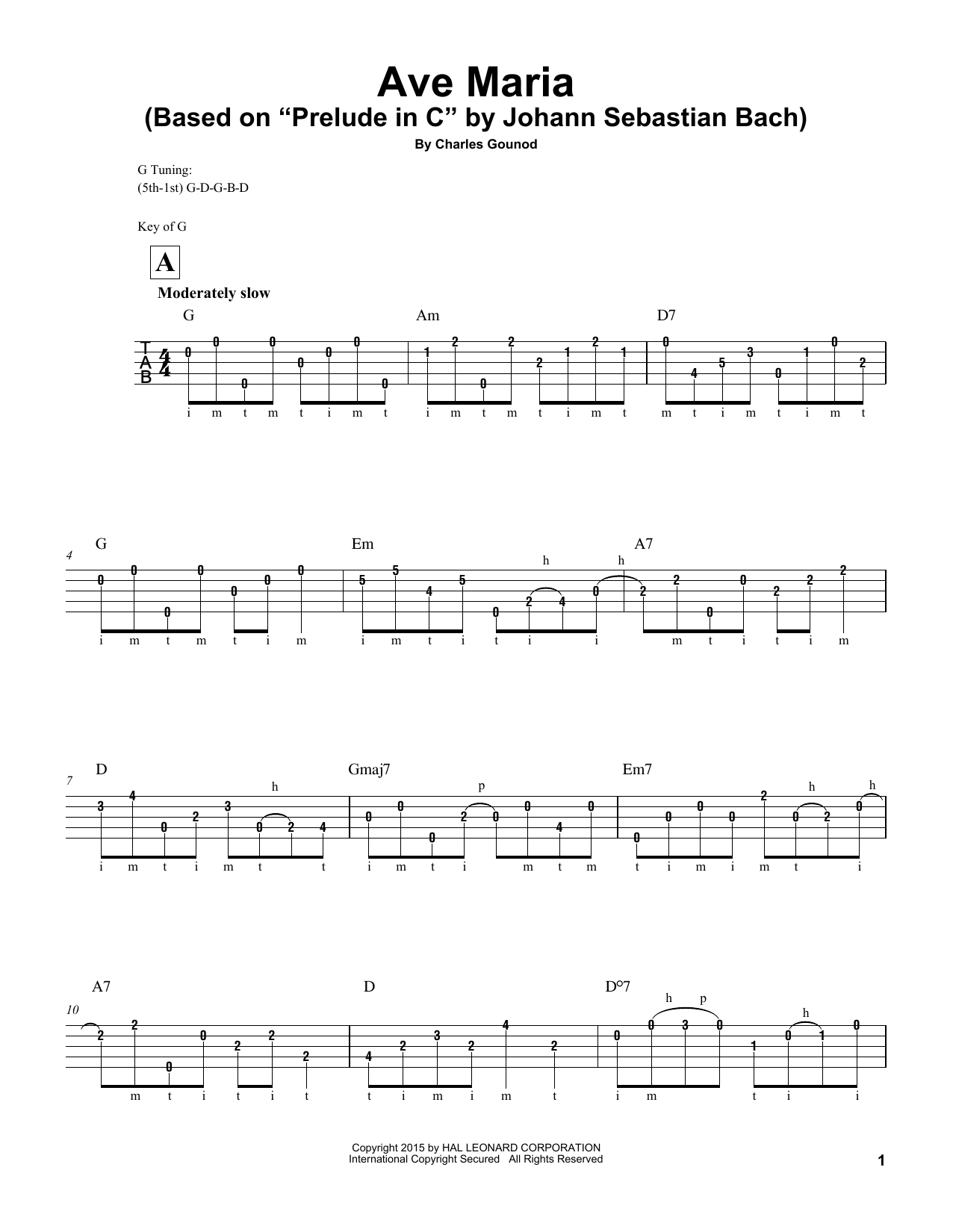 Produktgalerie: Seite 1 von 1 Ave Maria, Johann Sebastian Bach, Banjo
