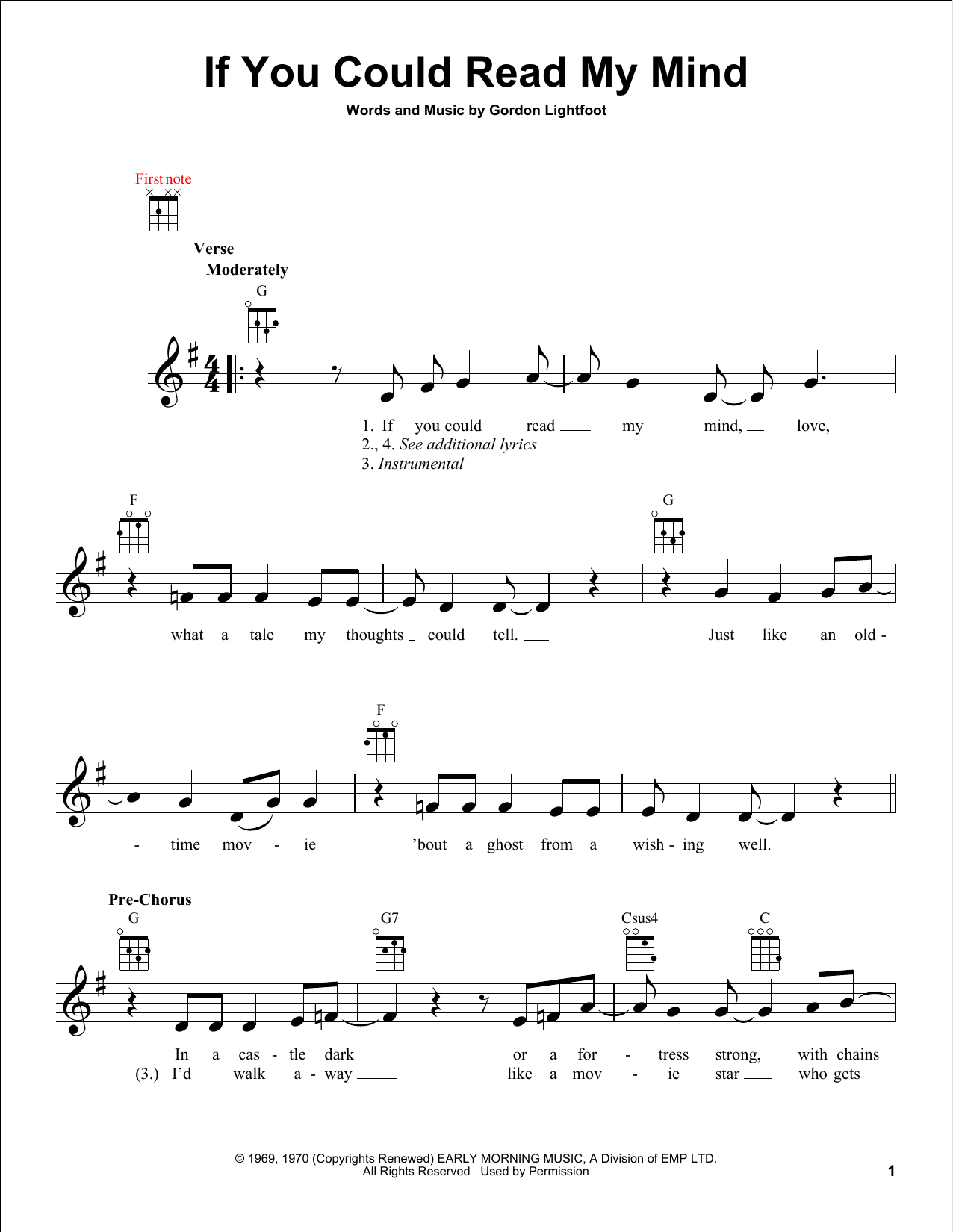 Product gallery: Page 1 of 1 If You Could Read My Mind, Gordon Lightfoot