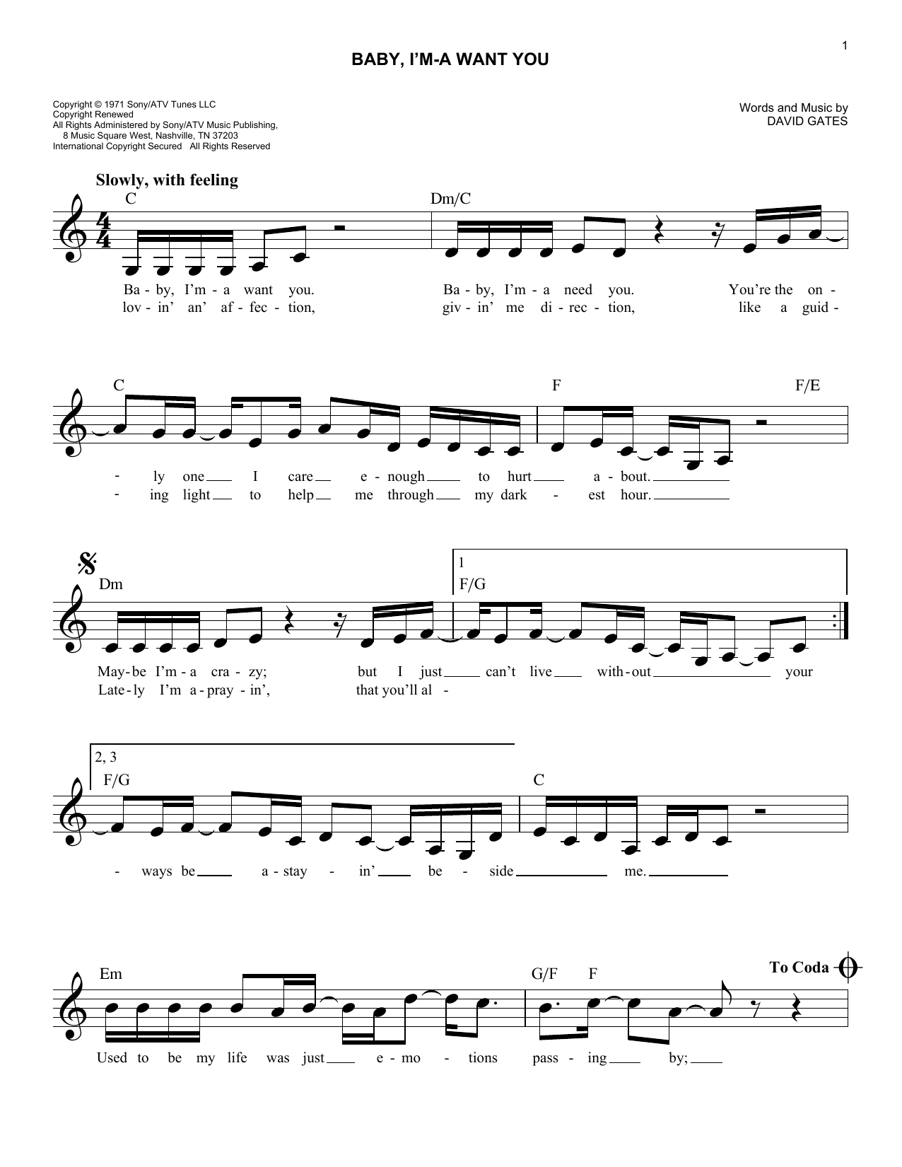 Produktbild zu: Baby, I'm-A Want You
