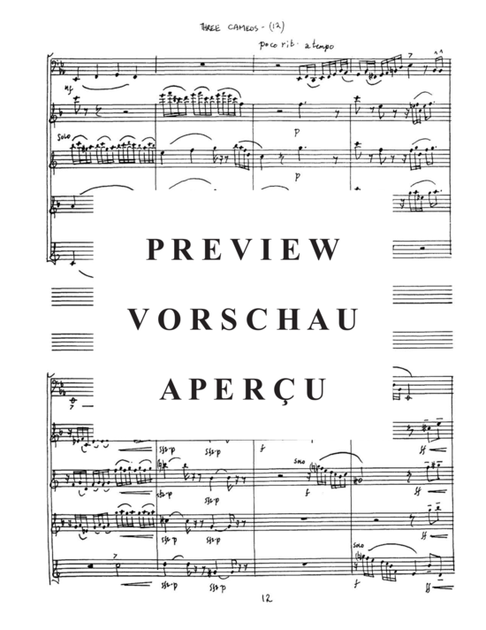Produktgalerie: Seite 16 von 21 Three Cameos , , (Saxophon Quartett + Tuba Solo)