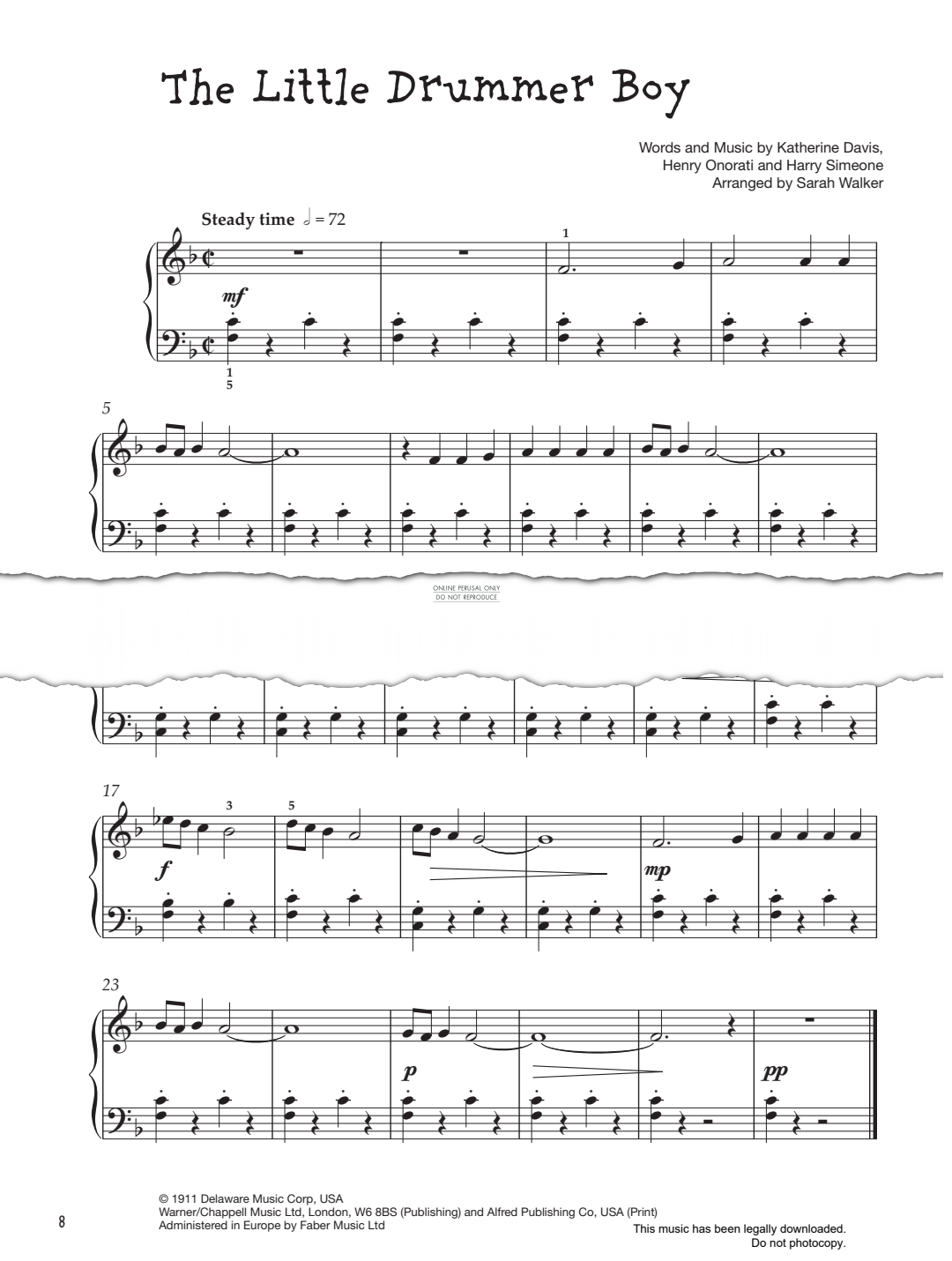 Produktgalerie: Seite 1 von 1 The Little Drummer Boy, Katherine Davis, Klavier