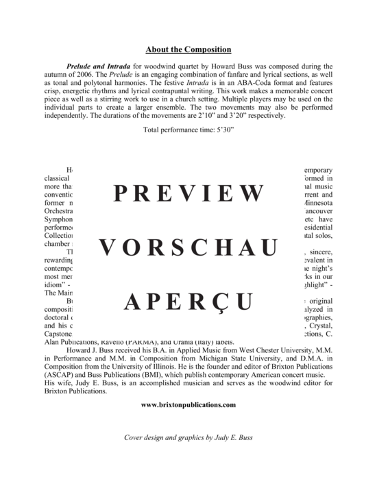 Produktgalerie: Seite 3 von 21 Prelude and Intrada , , (Flöte, Oboe, Klarinette und Fagott)