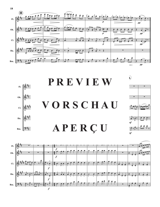 Produktgalerie: Seite 19 von 21 Papillons Op. 2 – 12 Sätze , , (Holzbläser-Quintett)
