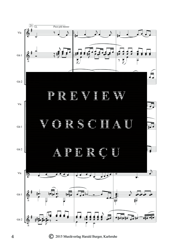 gallery: Vocalise Opus 34 Nr. 14, , Trio für 2Gitarren & Violoncello
