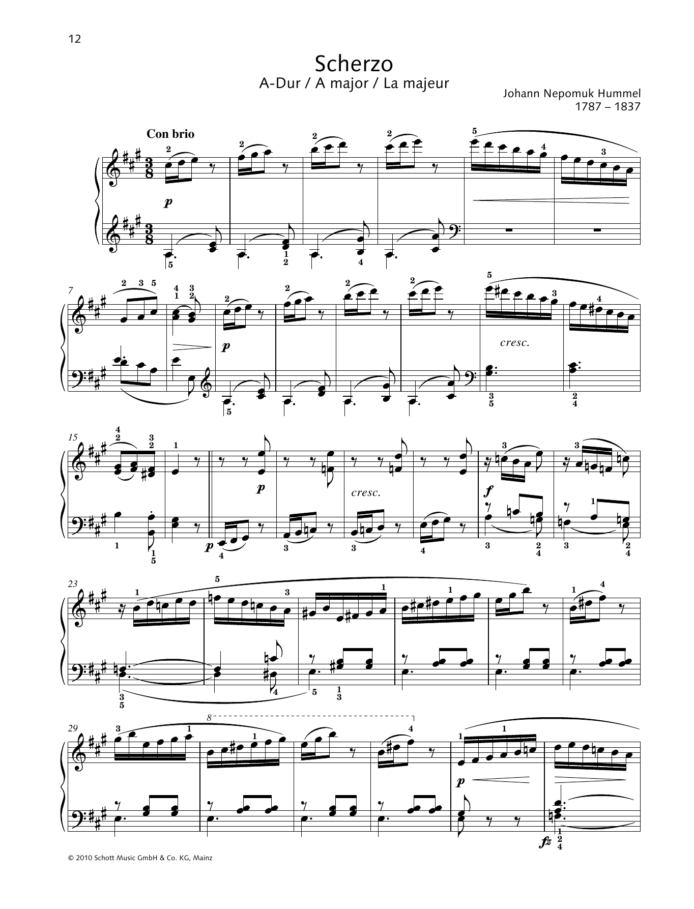 Product picture to: Scherzo A major