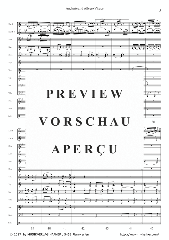 Product gallery: Page 8 of 11 Andante und Allegro Vivace, , (large wind orchestra)