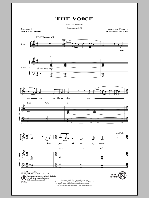 Product gallery: Page 1 of 1 The Voice, Roger Emerson