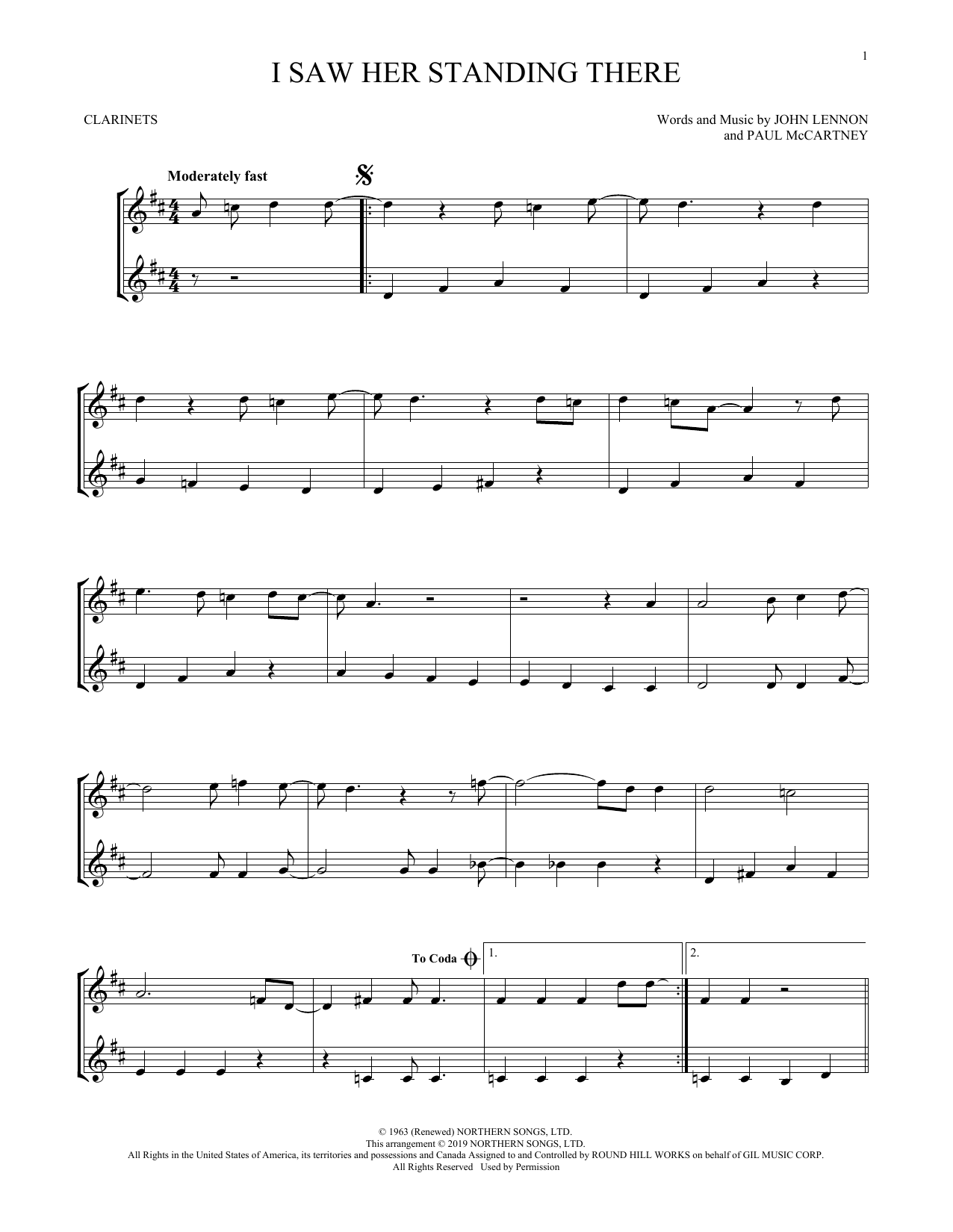 Product gallery: Page 1 of 1 I Saw Her Standing There (arr. Mark Phillips), The Beatles