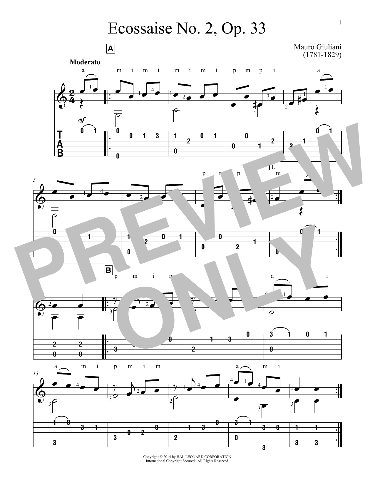 Produktbild zu: Ecossaise No. 2, Op. 33