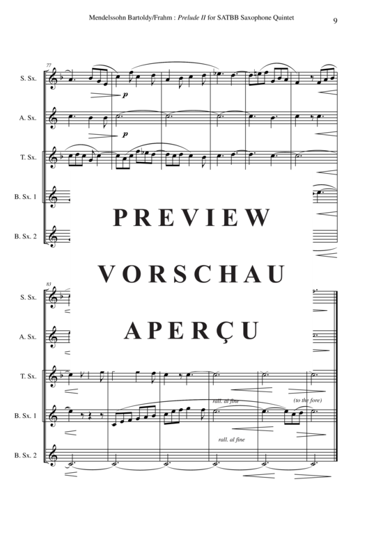 Product gallery: Page 10 of 21 Prelude 2 , , (Saxophone Quintet SATBB)
