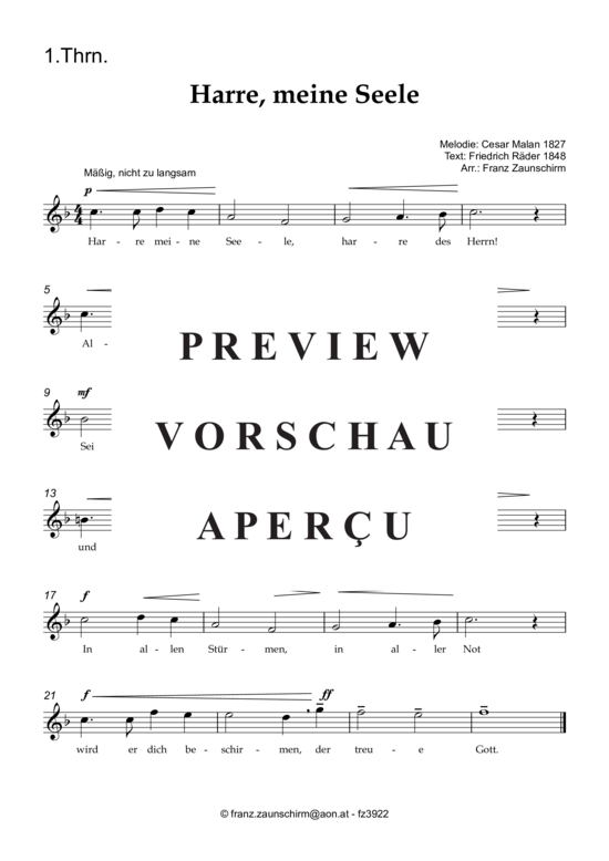 Produktgalerie: Seite 5 von 10 Harre, meine Seele (Blechbläser Quartett) , , Tiefe Lage
