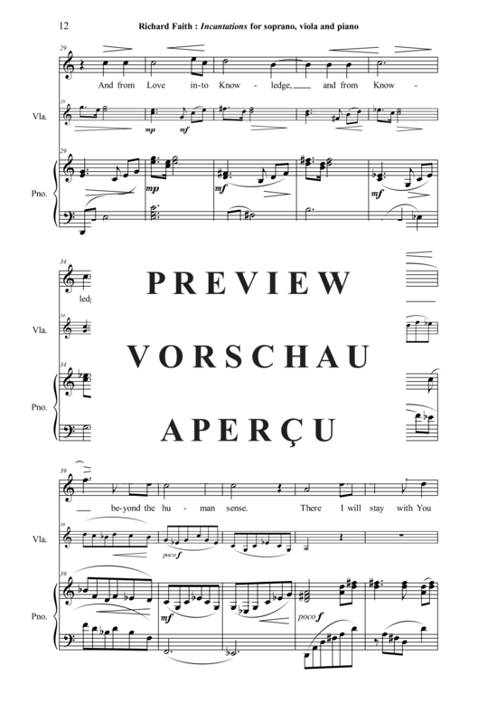 Product gallery: Page 13 of 21 Incantations , , (soprano, viola + piano)