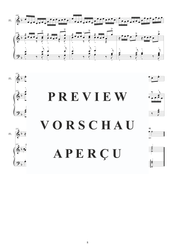 Produktgalerie: Seite 9 von 11 Flute Concerto No.2 in F-Dur Op.5, , Querflöte Solo und Klavier/Cembalo
