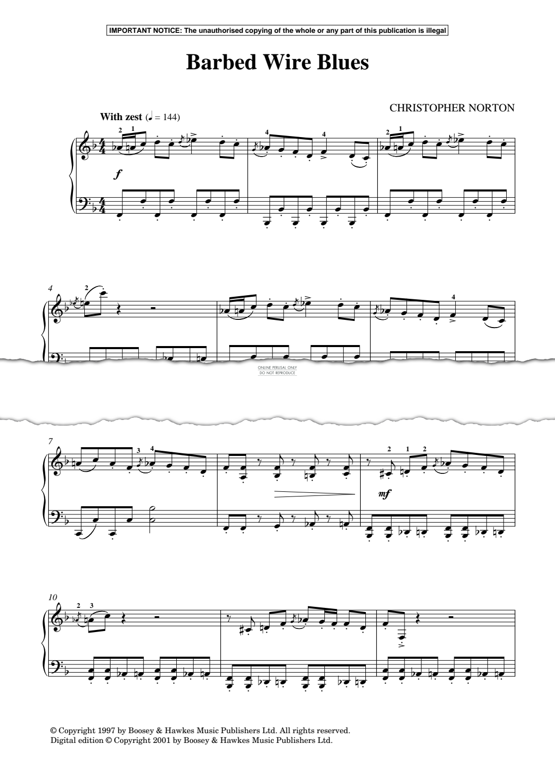 Produktgalerie: Seite 1 von 1 Barbed Wire Blues, Christopher Norton, Klavier