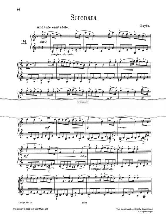 Produktgalerie: Seite 1 von 1 Serenade in C major, Joseph Haydn, Klavier