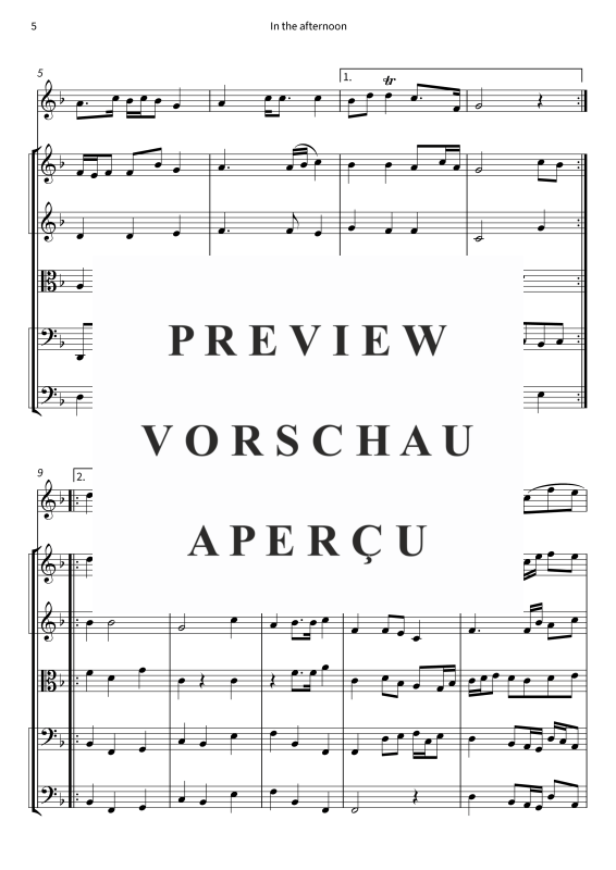 Produktgalerie: Seite 7 von 11 In the afternoon, , Gemischtes Ensemble Trompete in C und Streicher