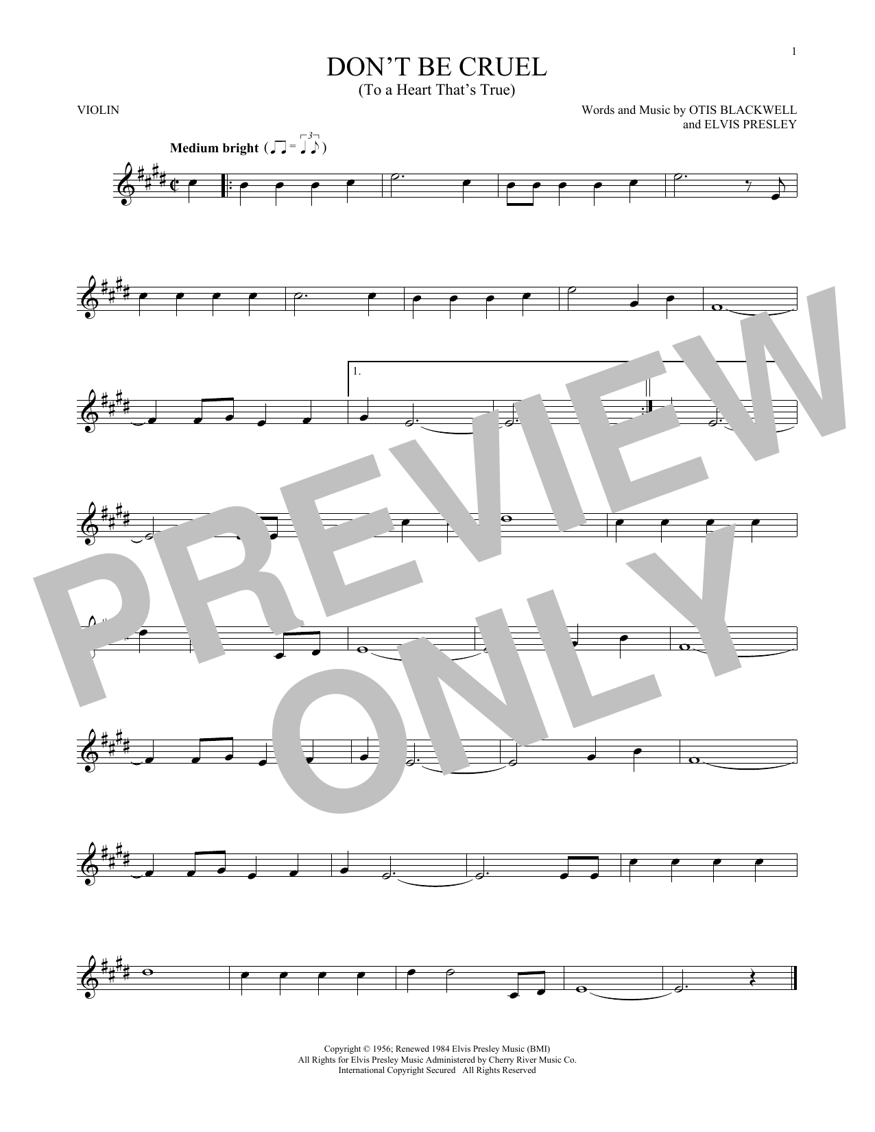 Product gallery: Page 1 of 1 Don't Be Cruel (To A Heart That's True), Elvis Presley