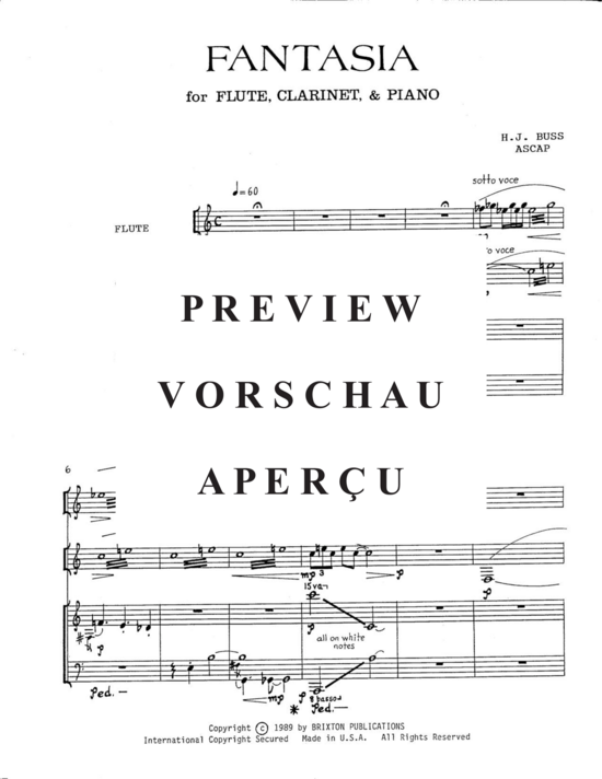Product gallery: Page 5 of 21 Fantasia , , (flute, clarinet and piano)