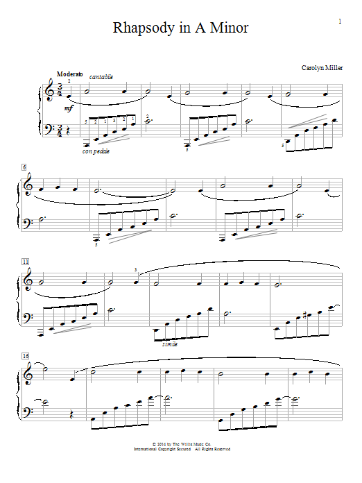 Product picture to: Rhapsody In A Minor