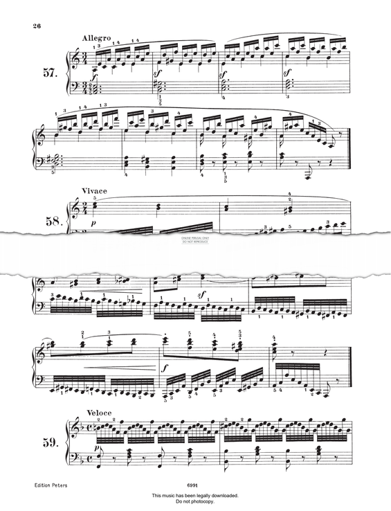 Produktgalerie: Seite 1 von 1 Study (Op. 821, No.59), Carl Czerny, Klavier
