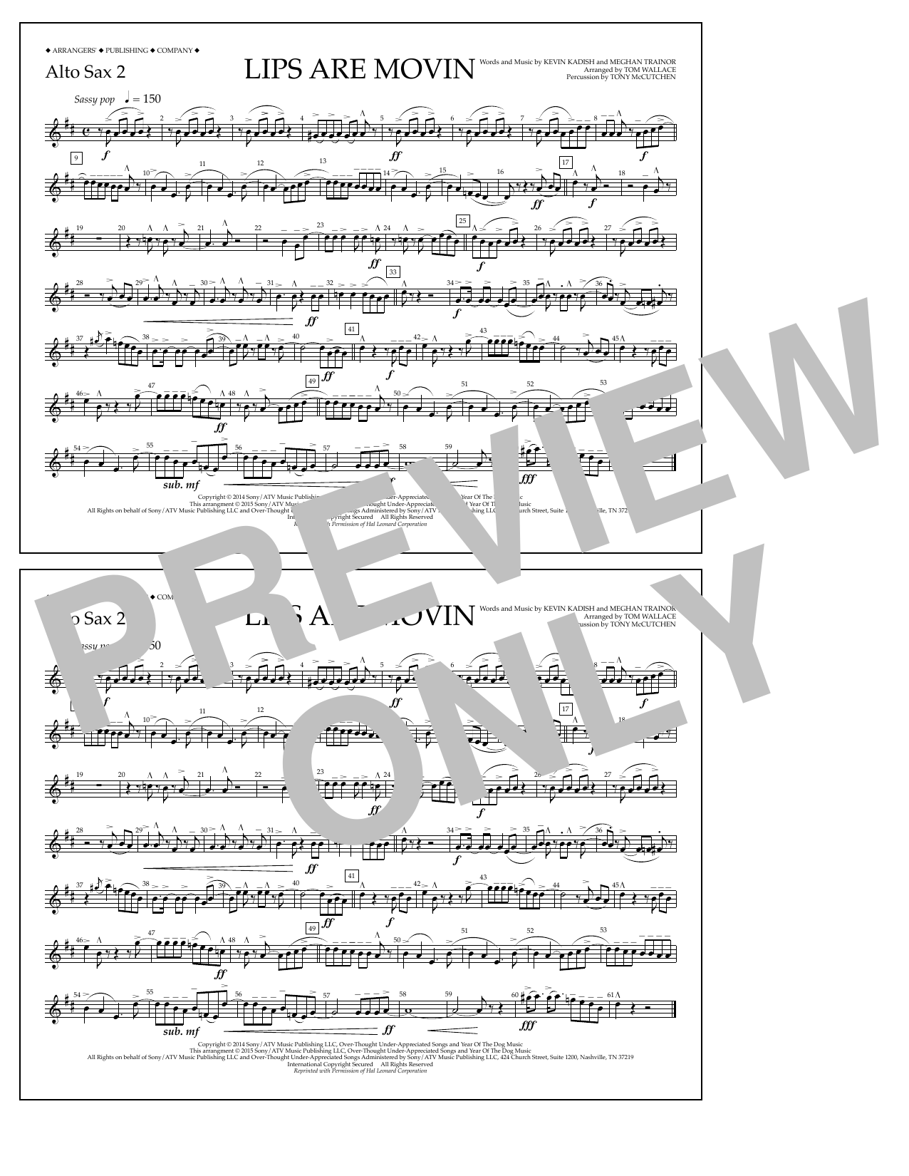 Produktbild zu: Lips Are Movin - Alto Sax 2