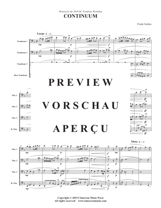 Product gallery: Page 3 of 14 Continuum , , (Trombone Quartet)