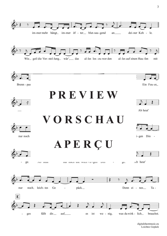 gallery: Leichtes Gepäck , Silbermond, (Trompete in B)