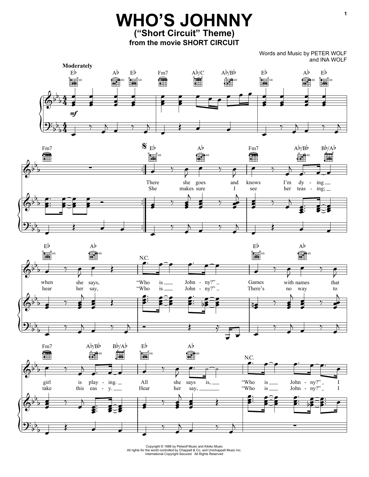 Produktbild zu:  Who's Johnny ("Short Circuit" Theme) - El Debarge