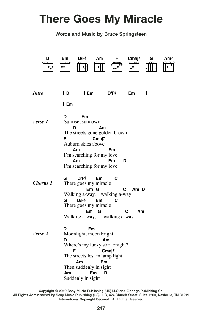 Produktgalerie: Seite 1 von 1 There Goes My Miracle, Bruce Springsteen, Gitarre