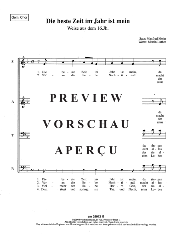 Product gallery: Page 2 of 4 Die beste Zeit im Jahr ist mein , , (mixed choir)