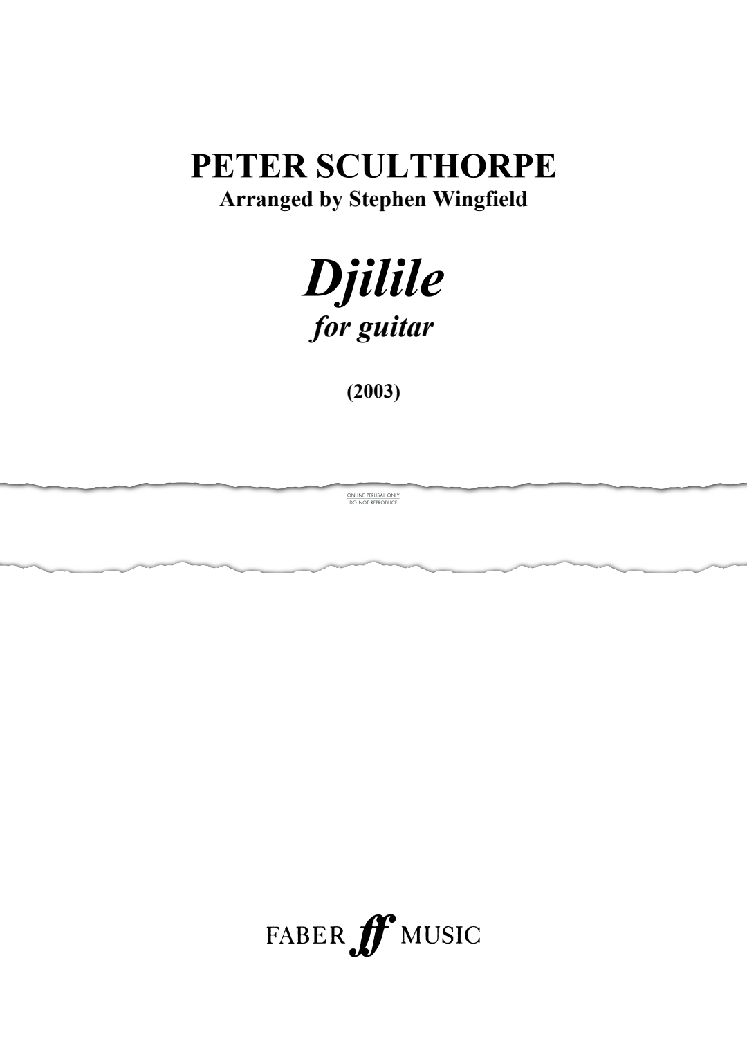 Produktgalerie: Seite 1 von 1 Djilile, Peter Sculthorpe, Gitarre