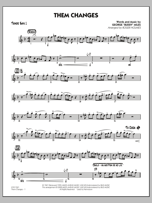 Produktgalerie: Seite 1 von 1 Them Changes - Tenor Sax 1, 