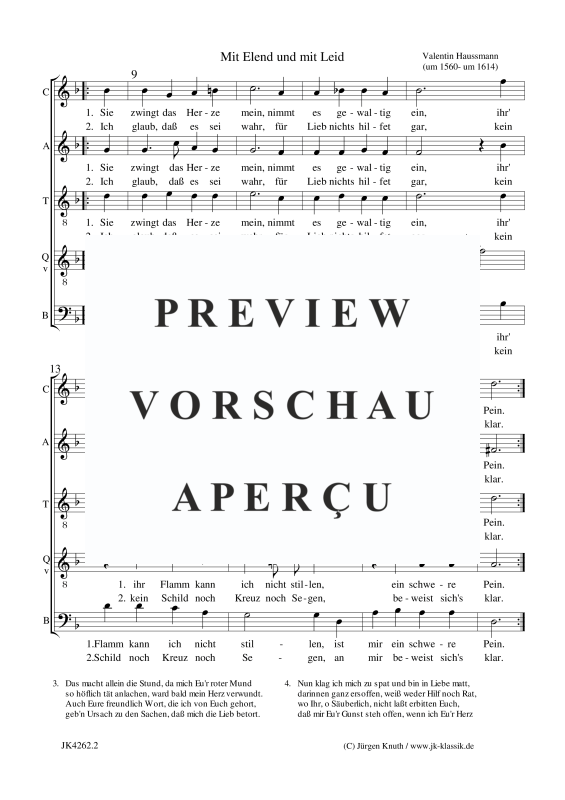 gallery: Mit Elend und mit Leid, , Gemischter Chor SATQuintaVoxB