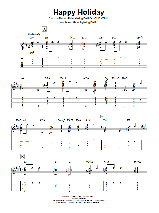 Product gallery: Page 1 of 1 Happy Holiday, Irving Berlin