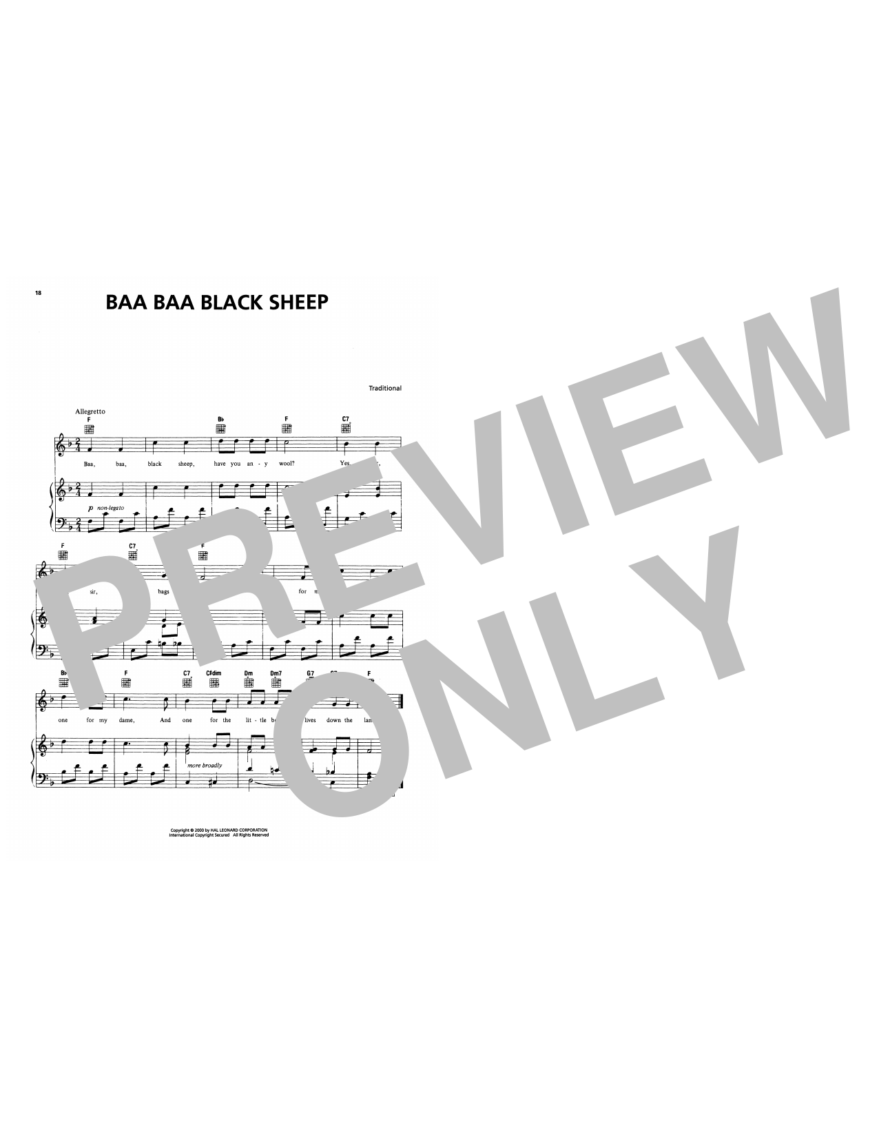 Produktbild zu: Baa Baa Black Sheep