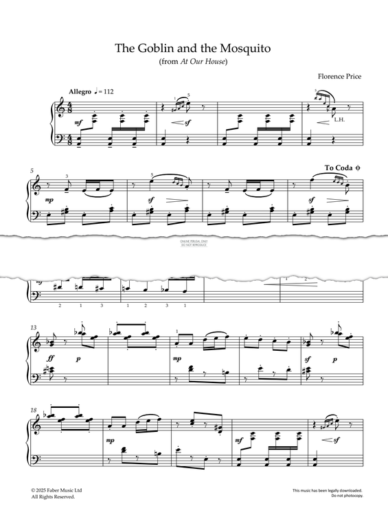 Produktgalerie: Seite 1 von 1 The Goblin and the Mosquito, Florence Price, Klavier