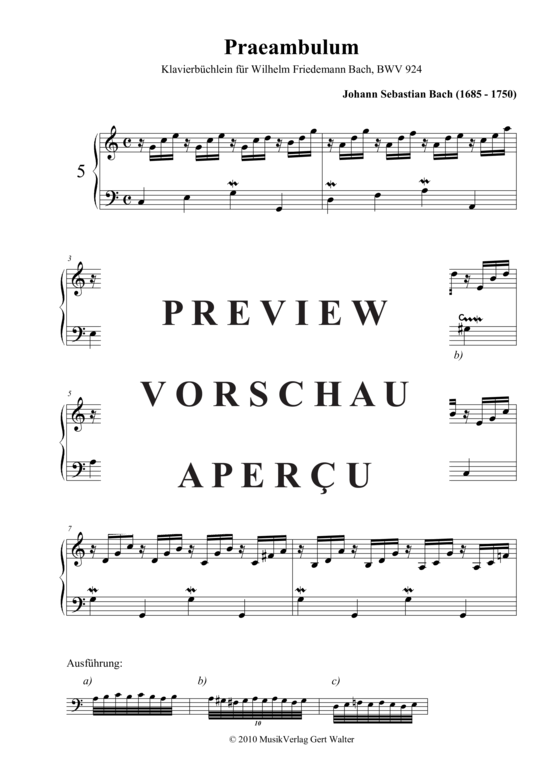Produktgalerie: Seite 2 von 3 Praeambulum C-Dur , , Klavier Solo