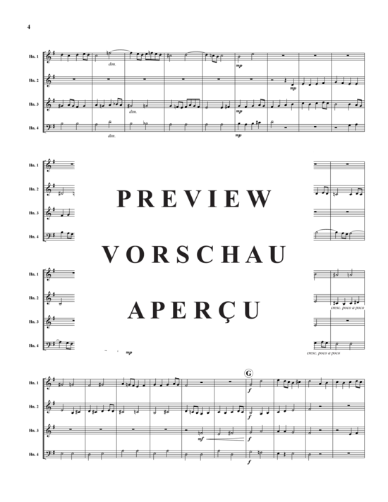 Produktgalerie: Seite 5 von 21 Fuge aus Sonate Nr. 3 in C-Dur, BWV 1005 , , (Hornquartett)