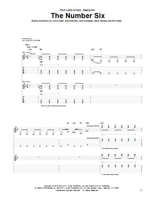 Product gallery: Page 1 of 1 The Number Six, Lamb Of God