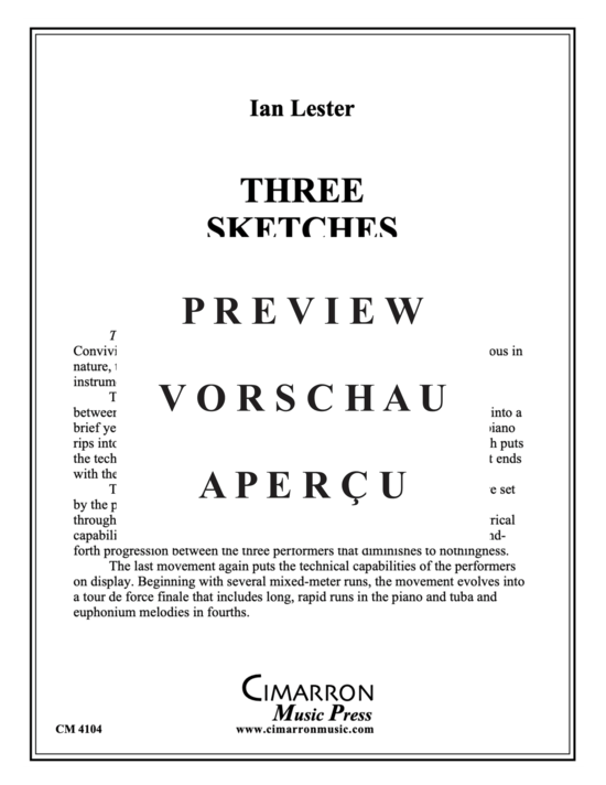 Product gallery: Page 2 of 21 Three Sketches , , (euphonium, tuba + piano)