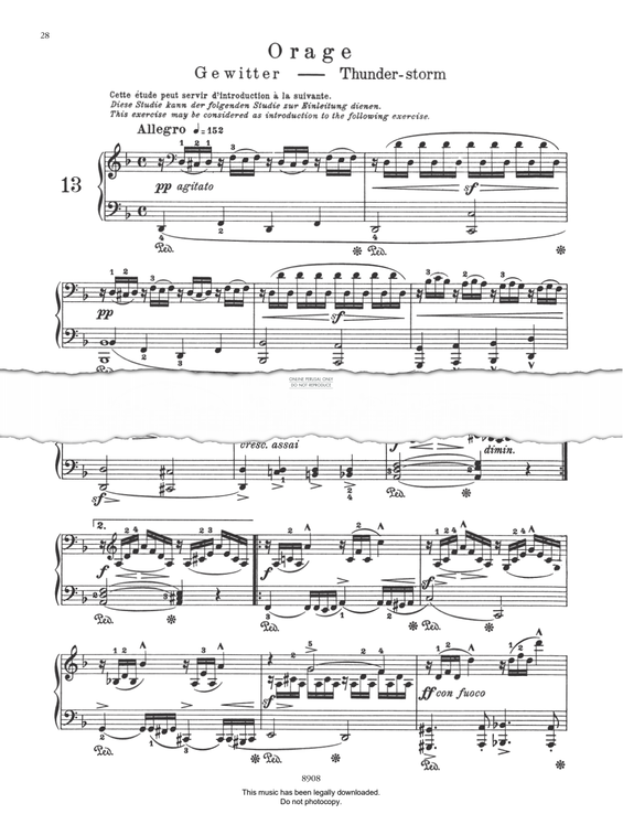Produktbild zu: Orage (Op. 109 No. 13)