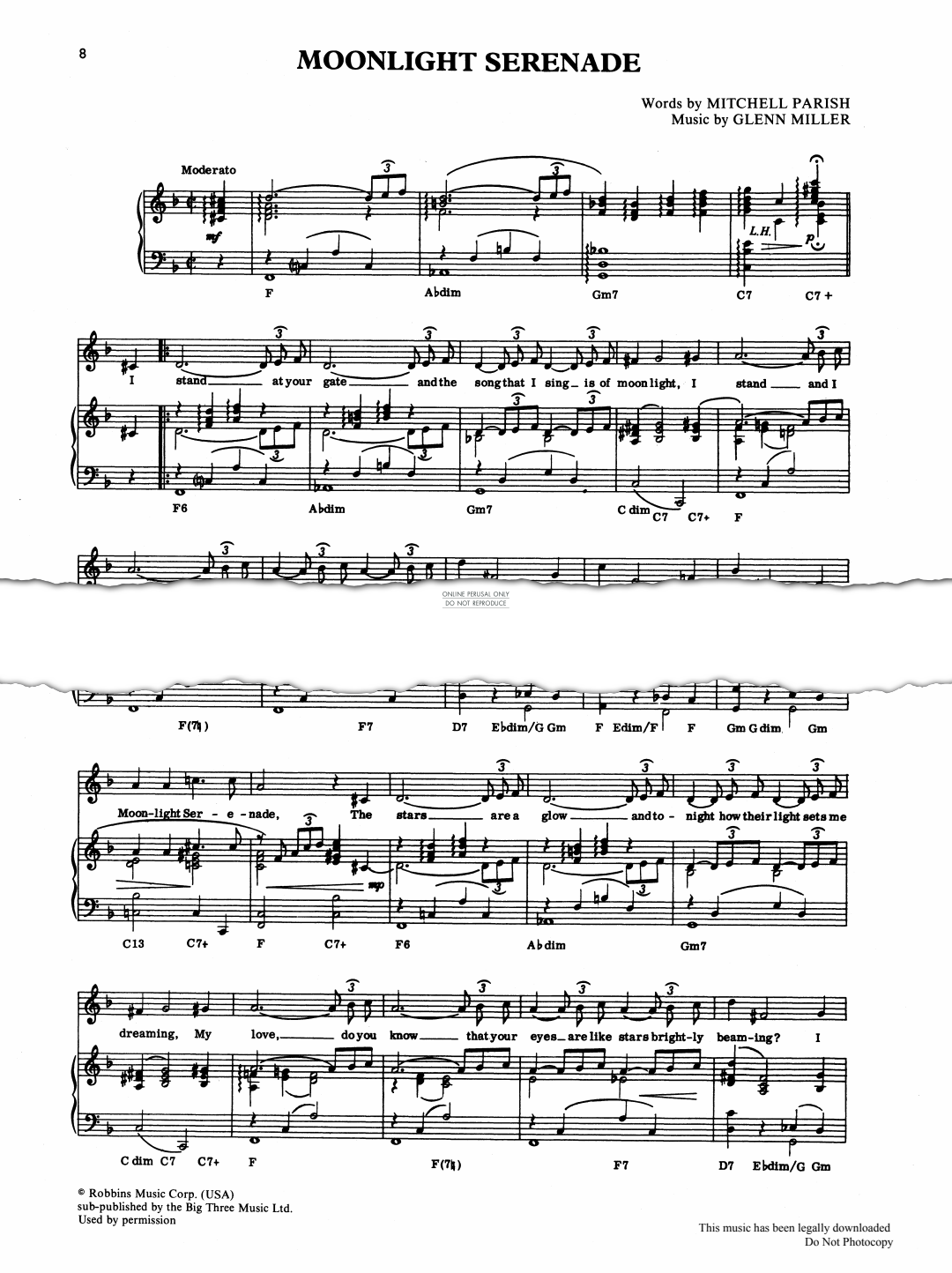 Product gallery: Page 1 of 1 Moonlight Serenade, Glenn Miller