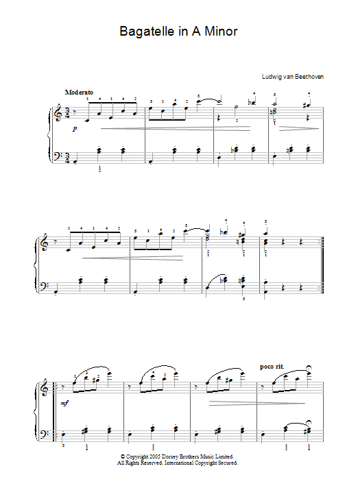 Product picture to: Bagatelle In A Minor