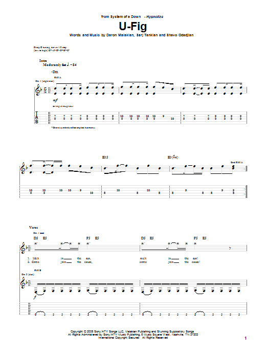 Produktgalerie: Seite 1 von 1 U-Fig, System Of A Down, Gitarre