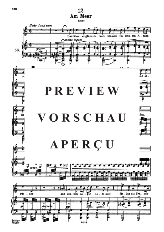 gallery: Am Meer D.957-12 (Schwanengesang) , ,  (Gesang hoch + Klavier)